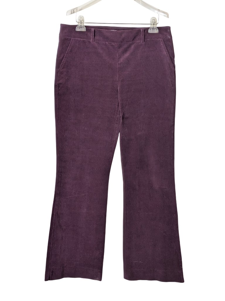 Kenar Purple Velour Kick Flare Pants Size 10
